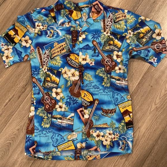 Palmwave Hawaii 100% Cotton Men’s M- ukulele Surf - Picture 4 of 4